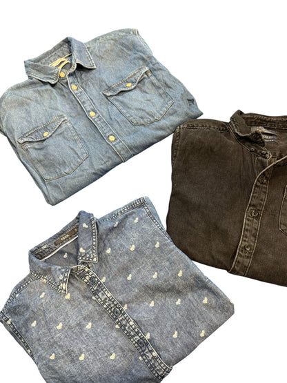 30 Kg - Camicia Jeans Uomo Donna €/Kg 3.50
